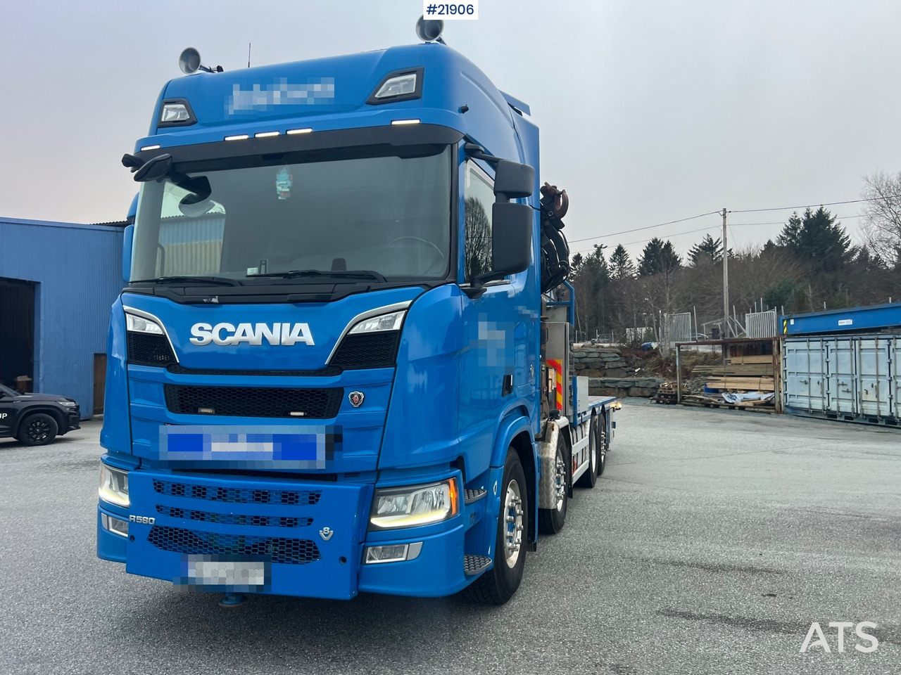 Scania R580 8x2 kranbil m/ 95t/m hmf kran, jibb , vinsj og konar planslep - شاحنة كرين: صورة 3 Scania R580 8x2 kranbil m/ 95t/m hmf kran, jibb , vinsj og konar planslep - شاحنة كرين: صورة 3