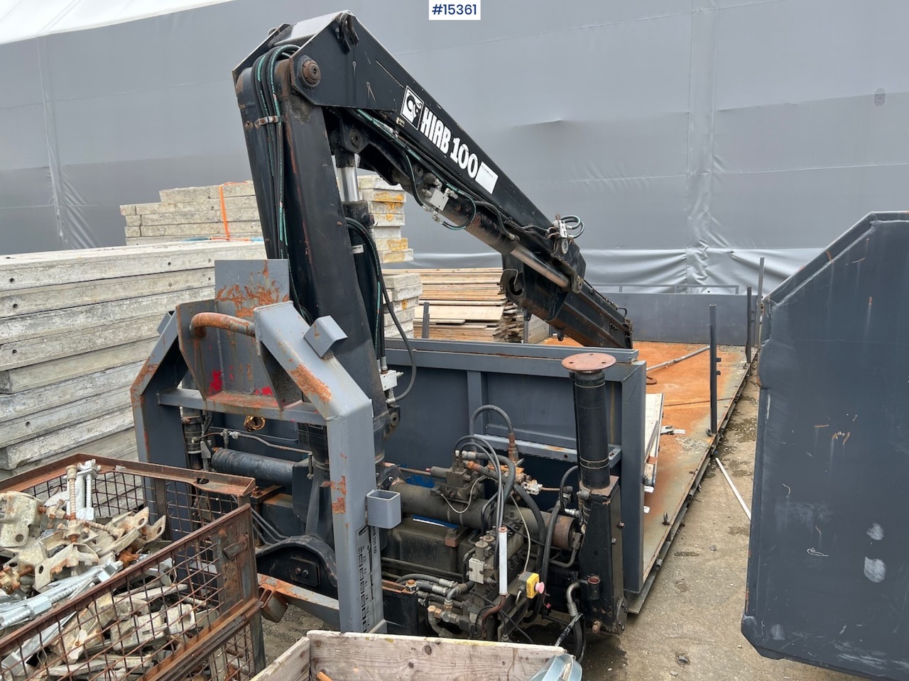 Krokløftkasse m/ HIAB kran - حاوية هوك لفت: صورة 1 Krokløftkasse m/ HIAB kran - حاوية هوك لفت: صورة 1
