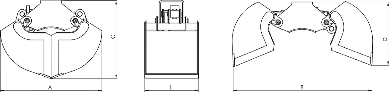 Clamshell bucket with sidewalls BV-L 400 - مغراف الغراف الصدفي - ونش كرين: صورة 4 Clamshell bucket with sidewalls BV-L 400 - مغراف الغراف الصدفي - ونش كرين: صورة 4