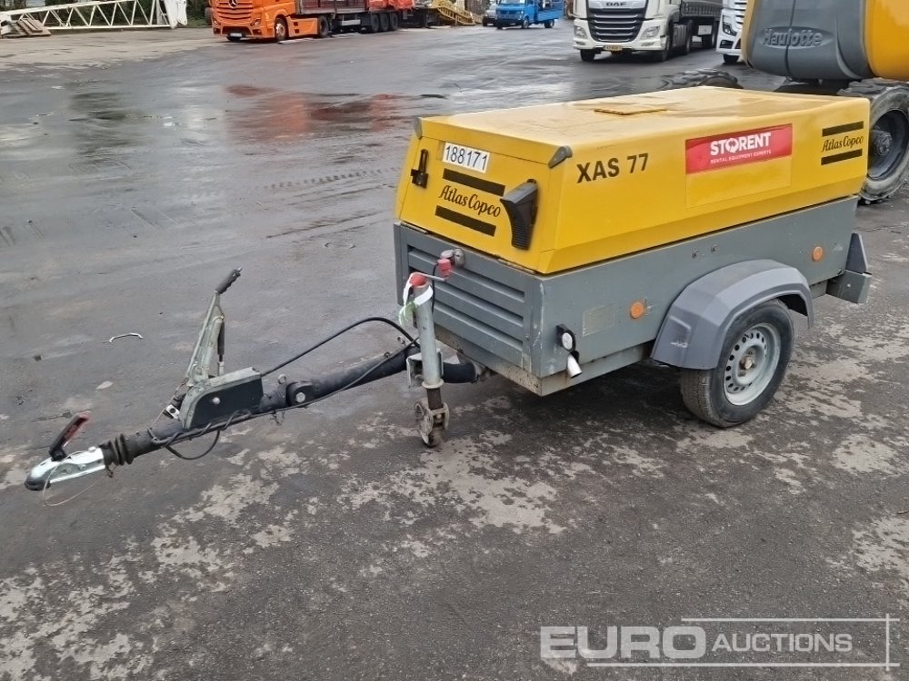 2011 Atlas Copco XAS77 150CFM - ضاغط هوائي: صورة 1 2011 Atlas Copco XAS77 150CFM - ضاغط هوائي: صورة 1