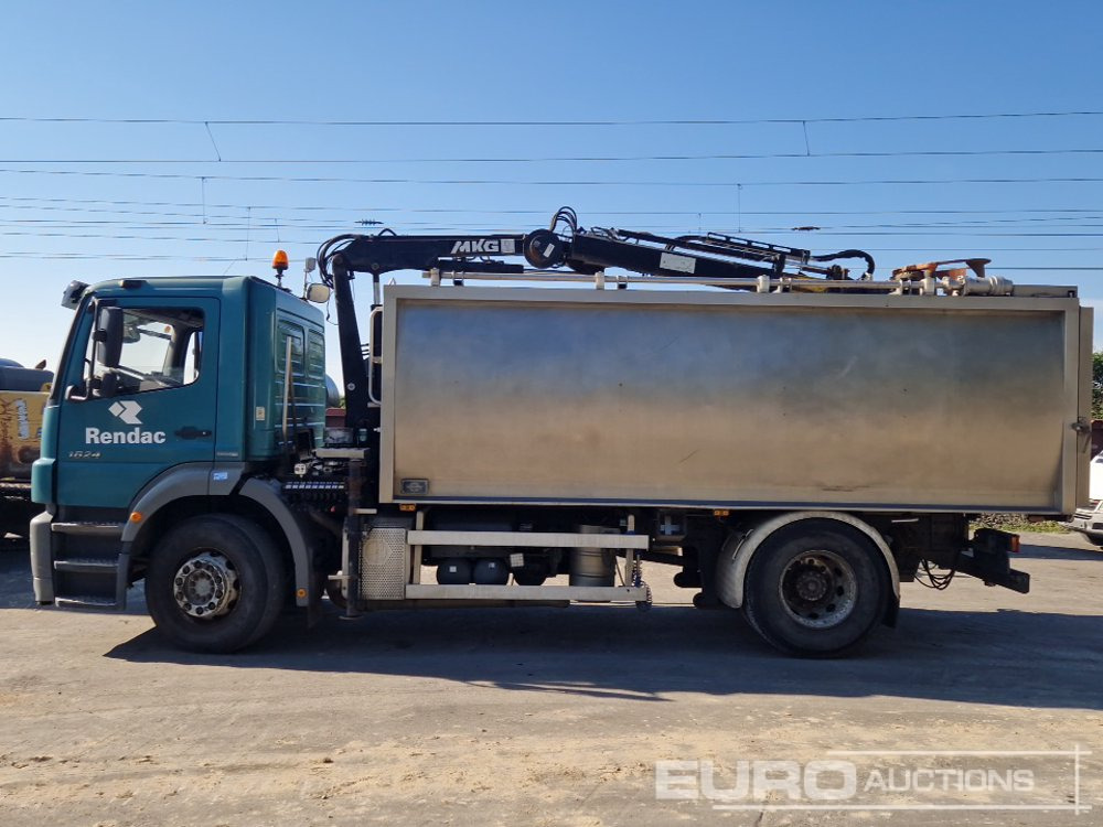 2011 Mercedes Axor 1824L 4x2, Crane, Stamps, Stainless Steel container - شاحنة قلاب: صورة 2 2011 Mercedes Axor 1824L 4x2, Crane, Stamps, Stainless Steel container - شاحنة قلاب: صورة 2