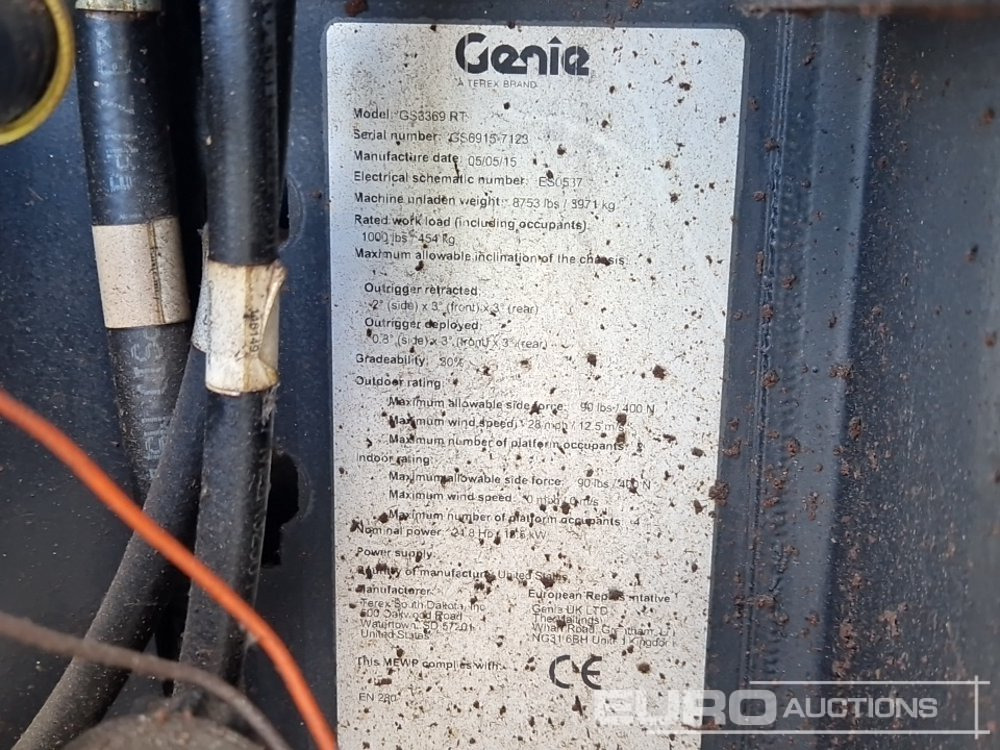 مرفاع مقصي 2015 Genie GS3369RT: صورة 26 مرفاع مقصي 2015 Genie GS3369RT: صورة 26