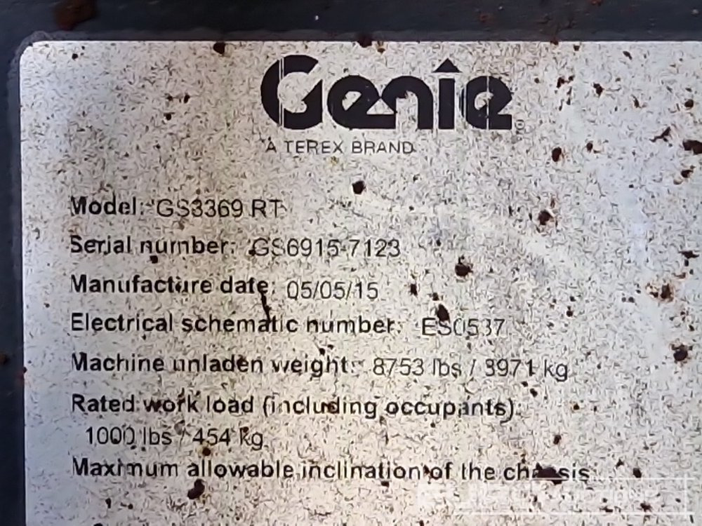 مرفاع مقصي 2015 Genie GS3369RT: صورة 27 مرفاع مقصي 2015 Genie GS3369RT: صورة 27