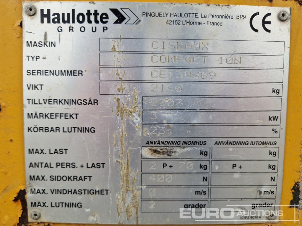 منصة جومحمولةية Haulotte Compact 10N: صورة 20