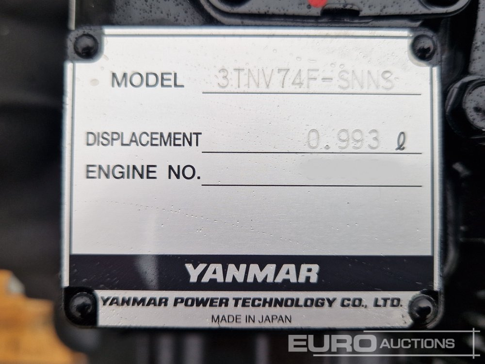 محرك - آلات الإنشاء للبيع  YANMAR 3TNV74F-SNNS Diesel Engines (2 of): صورة 12