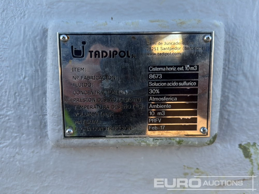 2017 Tadipol 10m3 Horizontal Bowser - معدات الانشاءات: صورة 5 2017 Tadipol 10m3 Horizontal Bowser - معدات الانشاءات: صورة 5