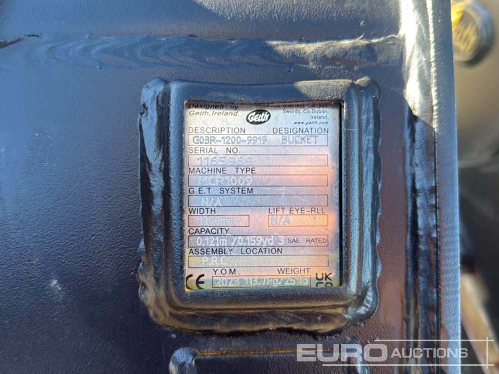 Geith Bucket G03R-1200-9919 to Suit MCR1009 (S/Ns 1165960, 1165969) (2 of) - بكت: صورة 5 Geith Bucket G03R-1200-9919 to Suit MCR1009 (S/Ns 1165960, 1165969) (2 of) - بكت: صورة 5