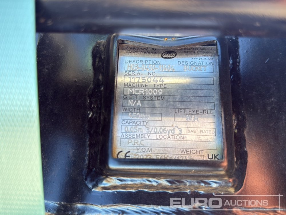 Geith Bucket H03-0450-11404 to Suit MCR1009 (S/Ns 1175044, 1175046) (2 of) - بكت: صورة 5 Geith Bucket H03-0450-11404 to Suit MCR1009 (S/Ns 1175044, 1175046) (2 of) - بكت: صورة 5