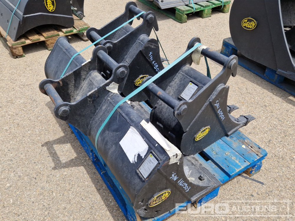 Unused Geith G03R-1200 48" Ditching Bucket, H03-0300 12" Digging Bucket, H03-450 18" Digging Bucket 40mm Pin to suit Mini Excavator / Conjunto Cazos - بكت: صورة 1 Unused Geith G03R-1200 48" Ditching Bucket, H03-0300 12" Digging Bucket, H03-450 18" Digging Bucket 40mm Pin to suit Mini Excavator / Conjunto Cazos - بكت: صورة 1