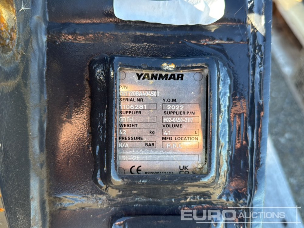 Yanmar Bucket GGT120BA40450T to Suit 1.5-2 Ton Excavator (S/Ns 1106281, 1106276, 1106288) (3 of) - بكت: صورة 5 Yanmar Bucket GGT120BA40450T to Suit 1.5-2 Ton Excavator (S/Ns 1106281, 1106276, 1106288) (3 of) - بكت: صورة 5