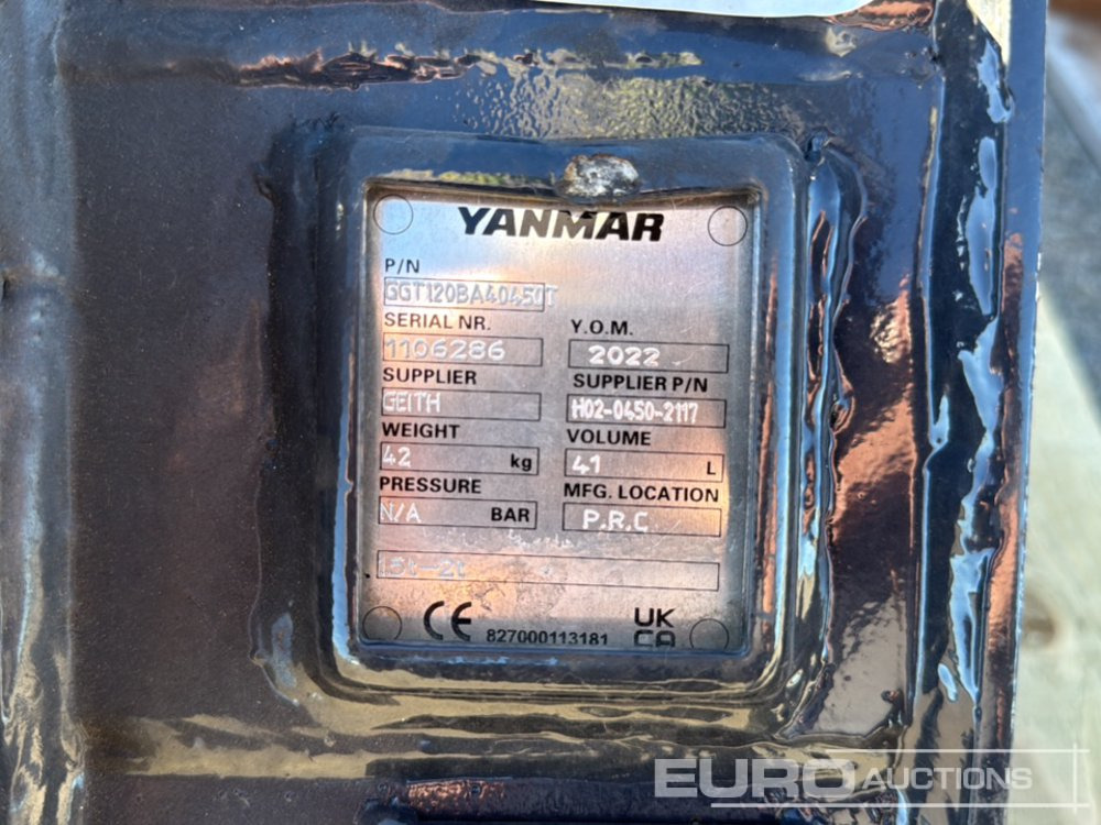 Yanmar Bucket GGT120BA40450T to Suit 1.5-2 Ton Excavator (S/Ns 1106286, 1106278, 1106285) (3 of) - بكت: صورة 5 Yanmar Bucket GGT120BA40450T to Suit 1.5-2 Ton Excavator (S/Ns 1106286, 1106278, 1106285) (3 of) - بكت: صورة 5
