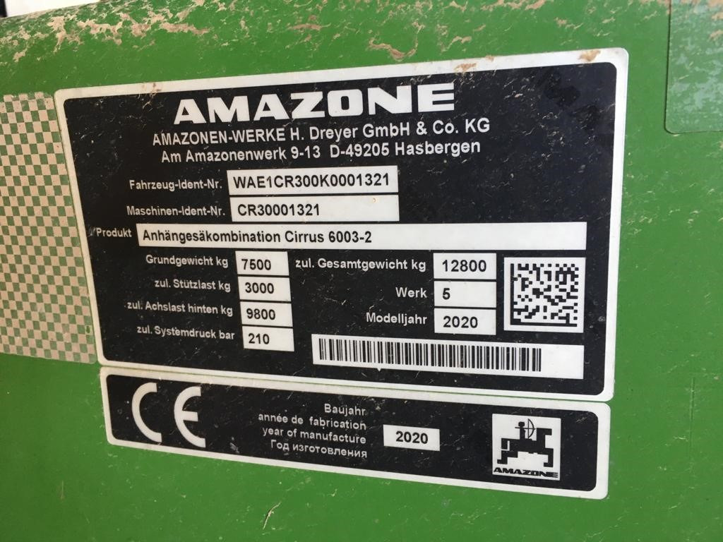 Amazone Cirrus 6003-2 - آلة البذر: صورة 4 Amazone Cirrus 6003-2 - آلة البذر: صورة 4