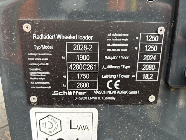 Schäffer Hoflader 2028-2 - اللودر بعجل: صورة 2 Schäffer Hoflader 2028-2 - اللودر بعجل: صورة 2