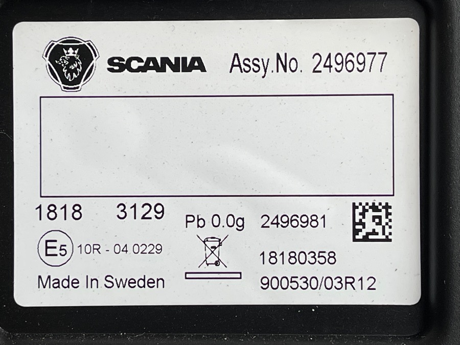 SCANIA INSTRUMENT CLUSTER 2994191 - النظام الكهربائي - شاحنة: صورة 2 SCANIA INSTRUMENT CLUSTER 2994191 - النظام الكهربائي - شاحنة: صورة 2