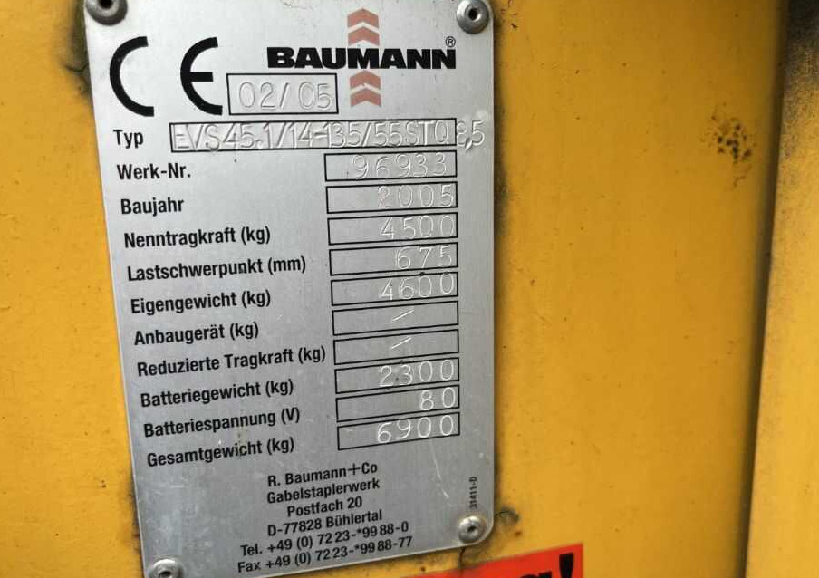 Baumann EVS45.1/14-135/55STO.8,5 - شاحنة بلودر جانبي: صورة 1 Baumann EVS45.1/14-135/55STO.8,5 - شاحنة بلودر جانبي: صورة 1