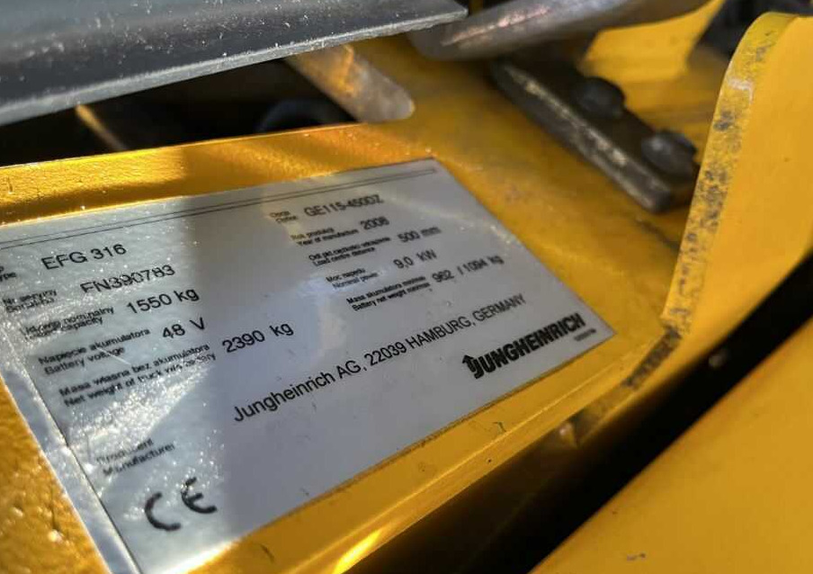 Jungheinrich EFG316 - رافعة شوكية كهربائية: صورة 4 Jungheinrich EFG316 - رافعة شوكية كهربائية: صورة 4