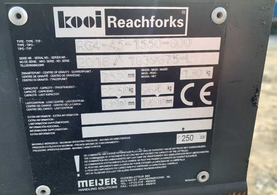 Kooi RG4-45-1550 - ذراع الرافعة - معدات المناولة: صورة 2 Kooi RG4-45-1550 - ذراع الرافعة - معدات المناولة: صورة 2