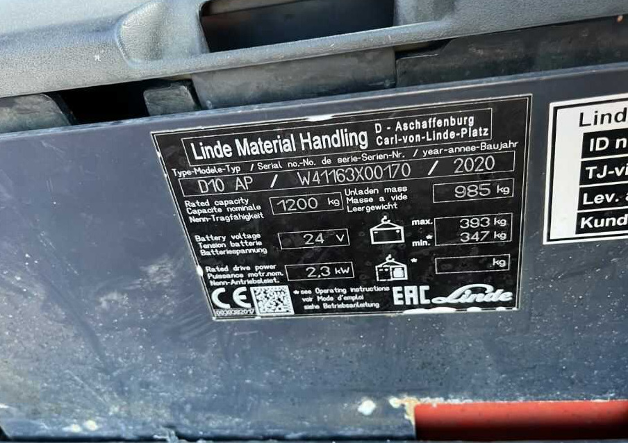 Linde D10AP - آلة تكديس: صورة 4 Linde D10AP - آلة تكديس: صورة 4