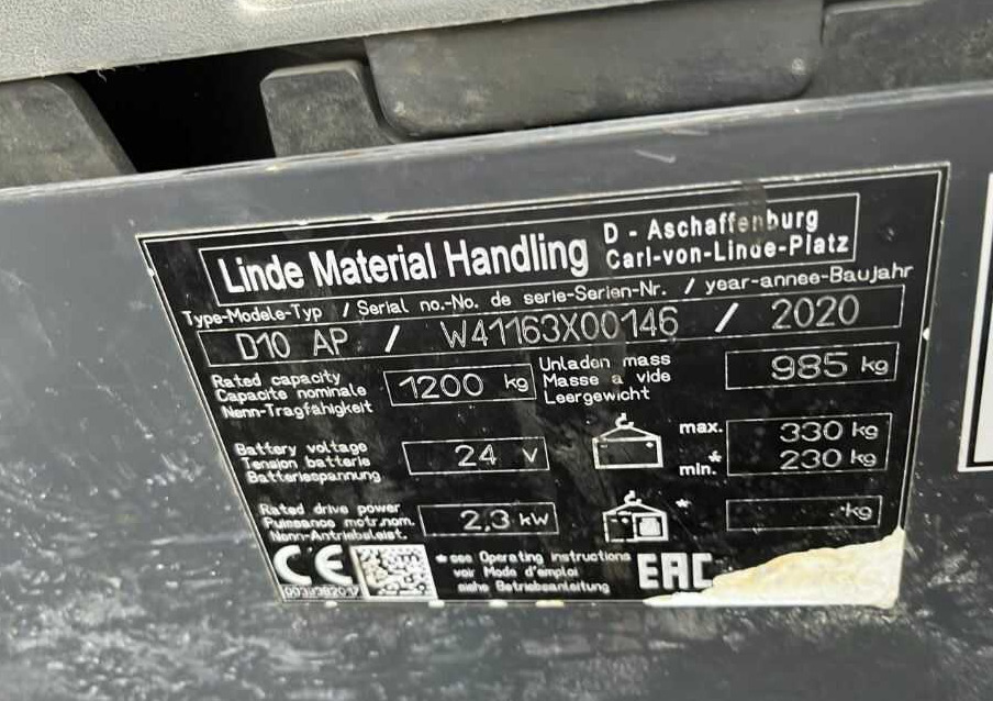 Linde D10AP - آلة تكديس: صورة 4 Linde D10AP - آلة تكديس: صورة 4