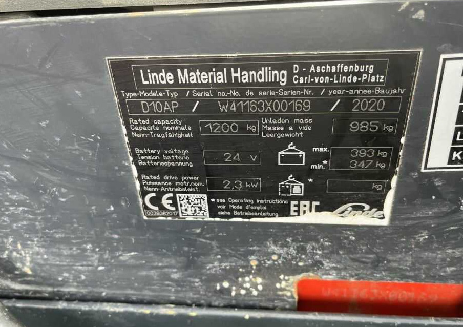 Linde D10AP - آلة تكديس: صورة 4 Linde D10AP - آلة تكديس: صورة 4