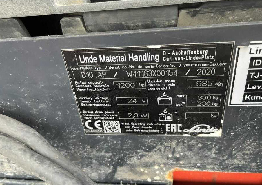 Linde D10AP - آلة تكديس: صورة 4 Linde D10AP - آلة تكديس: صورة 4