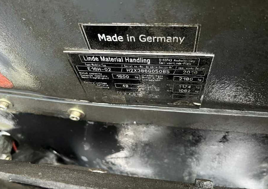 Linde E16H-02 - رافعة شوكية كهربائية: صورة 4 Linde E16H-02 - رافعة شوكية كهربائية: صورة 4