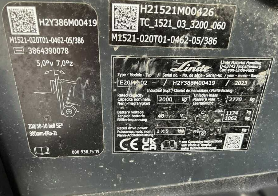 Linde E20PH-02 - رافعة شوكية كهربائية: صورة 4 Linde E20PH-02 - رافعة شوكية كهربائية: صورة 4
