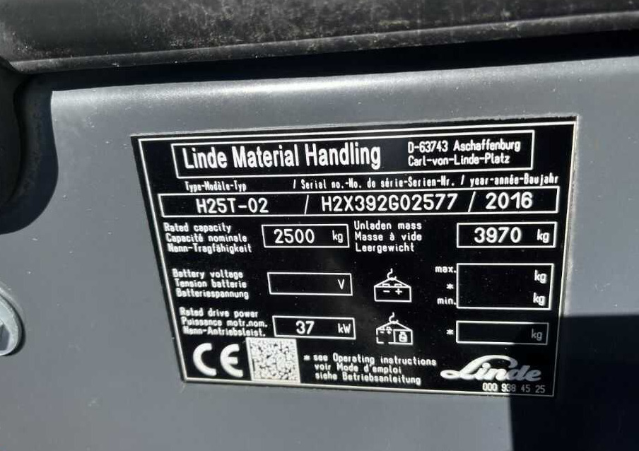 Linde H25T-02 - رافعة شوكية تعمل بالغاز: صورة 2 Linde H25T-02 - رافعة شوكية تعمل بالغاز: صورة 2