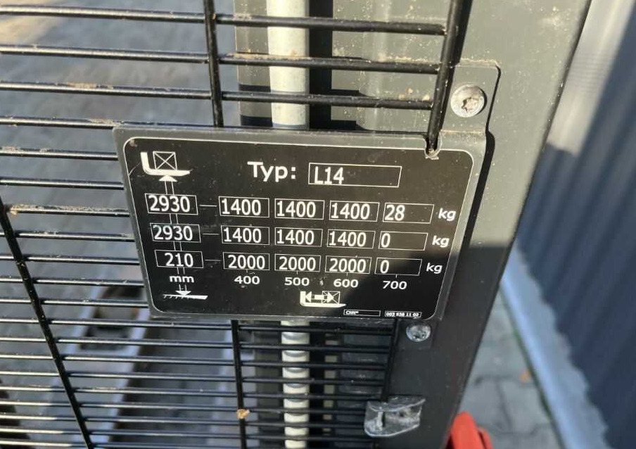 Linde L14 - آلة تكديس: صورة 5 Linde L14 - آلة تكديس: صورة 5