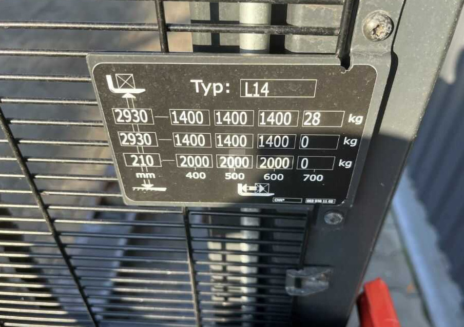 Linde L14 - آلة تكديس: صورة 5 Linde L14 - آلة تكديس: صورة 5