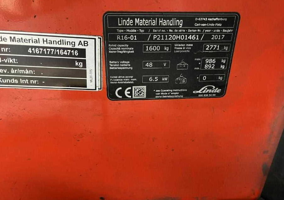 Linde R16-01 - رافعة شوكية للوصول للأماكن الضيقة: صورة 4 Linde R16-01 - رافعة شوكية للوصول للأماكن الضيقة: صورة 4