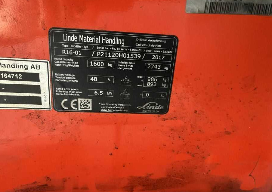 Linde R16-01 - رافعة شوكية للوصول للأماكن الضيقة: صورة 4 Linde R16-01 - رافعة شوكية للوصول للأماكن الضيقة: صورة 4