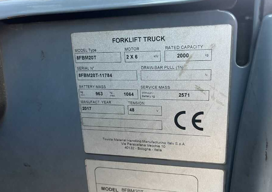 Toyota 8FBM20T - رافعة شوكية كهربائية: صورة 4 Toyota 8FBM20T - رافعة شوكية كهربائية: صورة 4