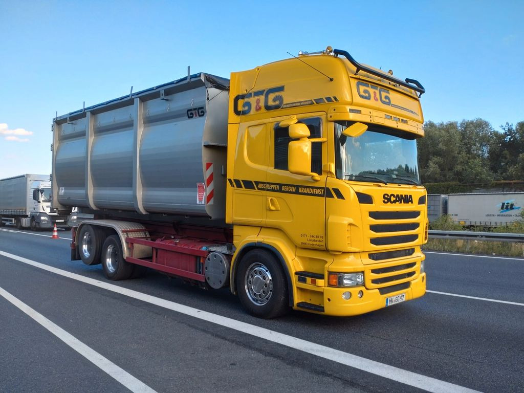 Scania R 730 Abroller voll Luft Scania R 730 Abroller voll Luft - شاحنة برافعة خطافية: صورة 1 Scania R 730 Abroller voll Luft Scania R 730 Abroller voll Luft - شاحنة برافعة خطافية: صورة 1