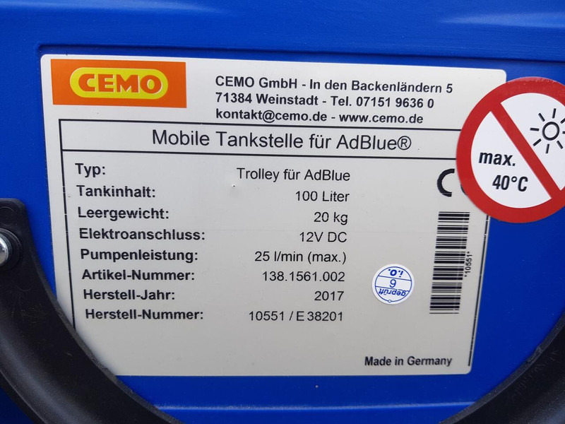 AD Blue trolley - شاحنة صهريج: صورة 4 AD Blue trolley - شاحنة صهريج: صورة 4