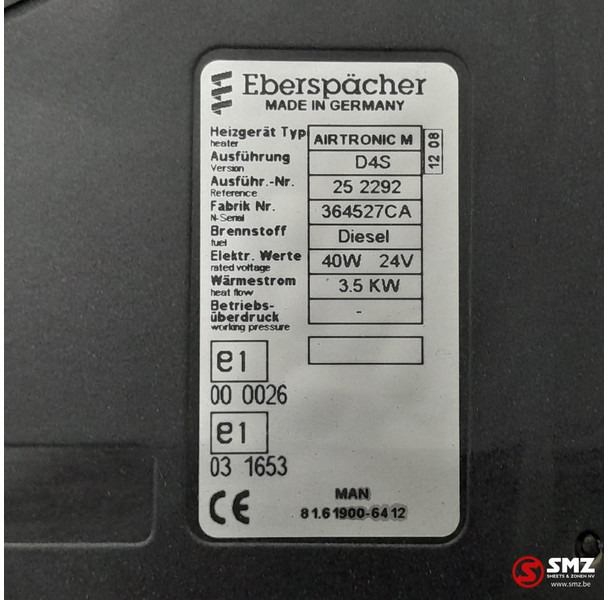 MAN Occ standverwarming Airtronic M D4S MAN - الحرارة/ التهوية - شاحنة: صورة 5 MAN Occ standverwarming Airtronic M D4S MAN - الحرارة/ التهوية - شاحنة: صورة 5