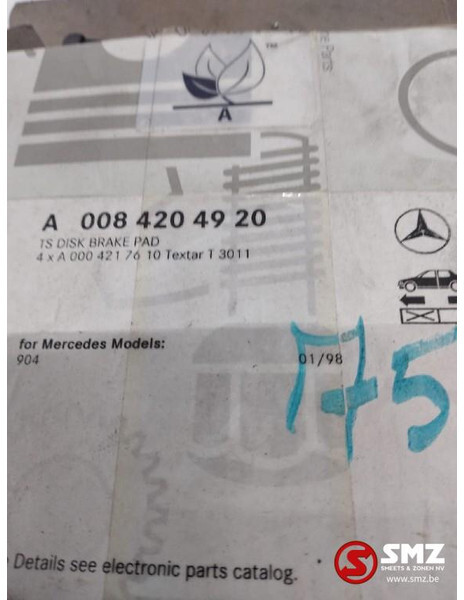 Mercedes-Benz Set remblokken mercedes sprinter w901-w905 a008420 - حشوات المكابح - شاحنة: صورة 2 Mercedes-Benz Set remblokken mercedes sprinter w901-w905 a008420 - حشوات المكابح - شاحنة: صورة 2