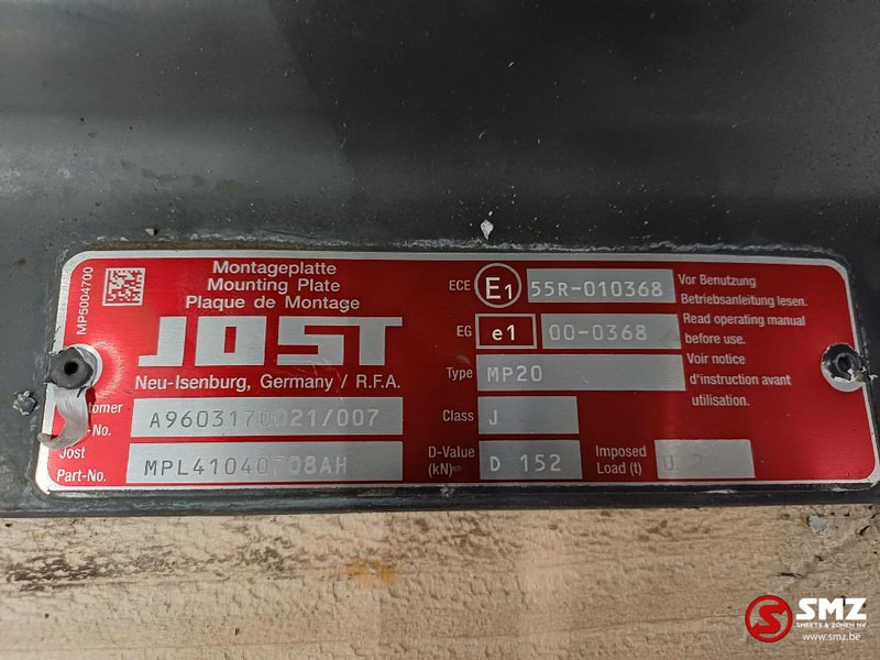 Jost Occ koppelschotel + montageplaat JSK36D JOST - قارنة سرجية - شاحنة: صورة 5 Jost Occ koppelschotel + montageplaat JSK36D JOST - قارنة سرجية - شاحنة: صورة 5
