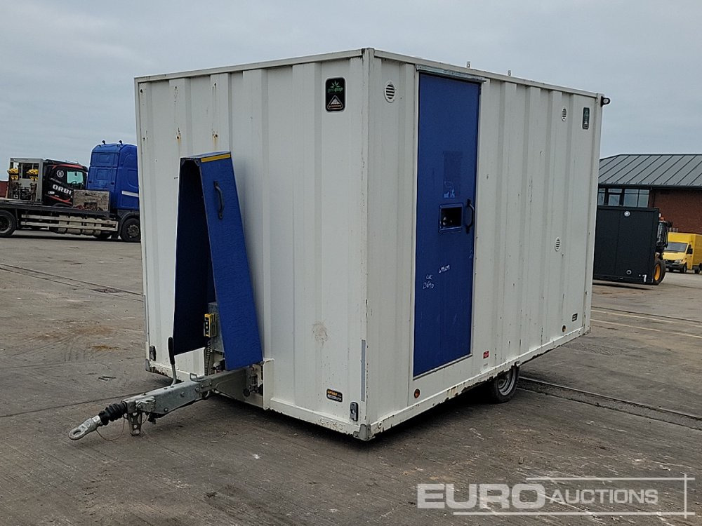 12' x 7' Single Axle Welfare Unit, W/C, Generator, Single Cylinder Engine (Parts Missing) - حاوية شحن: صورة 1 12' x 7' Single Axle Welfare Unit, W/C, Generator, Single Cylinder Engine (Parts Missing) - حاوية شحن: صورة 1
