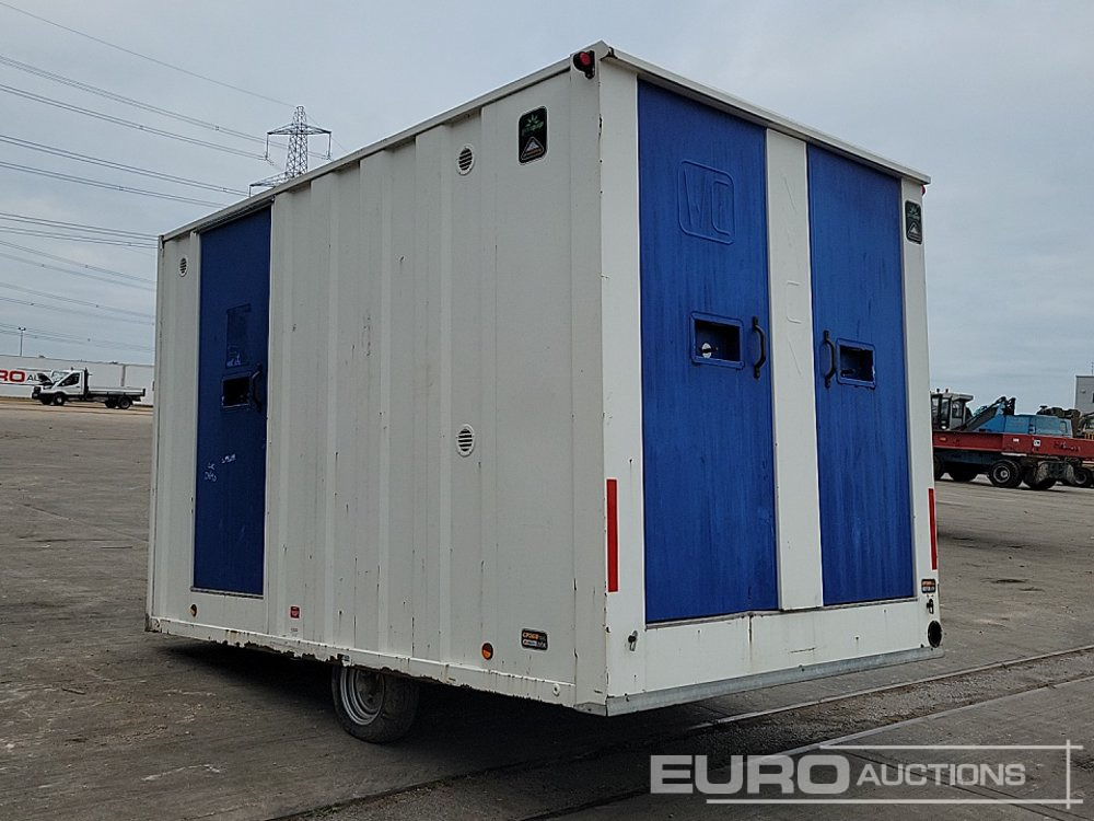 12' x 7' Single Axle Welfare Unit, W/C, Generator, Single Cylinder Engine (Parts Missing) - حاوية شحن: صورة 3 12' x 7' Single Axle Welfare Unit, W/C, Generator, Single Cylinder Engine (Parts Missing) - حاوية شحن: صورة 3