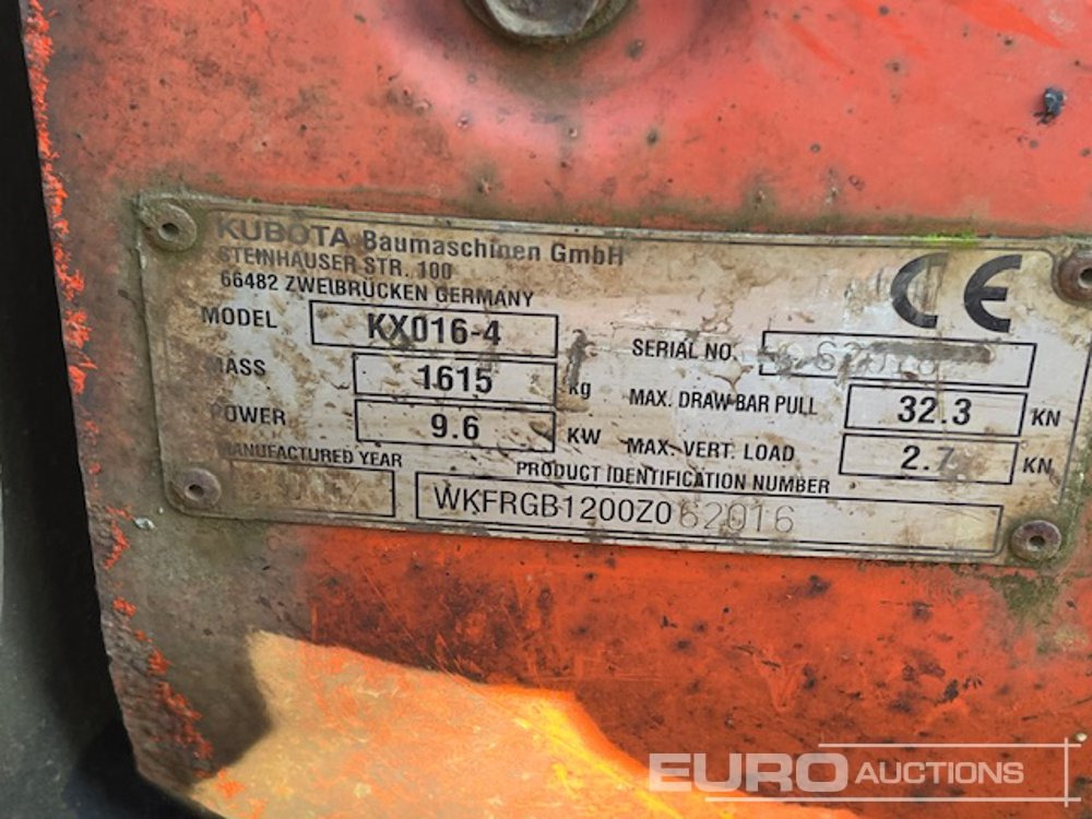 حفار صغير 2017 Kubota KX016-4: صورة 7