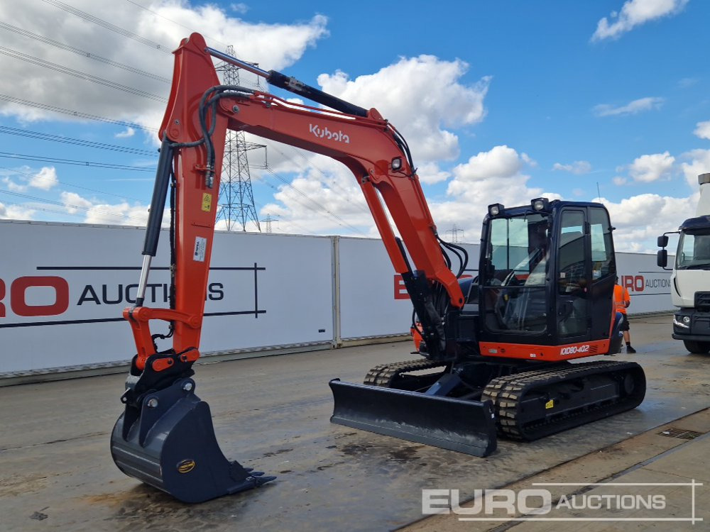 2018 Kubota KX080-4A - حفار صغير: صورة 1 2018 Kubota KX080-4A - حفار صغير: صورة 1