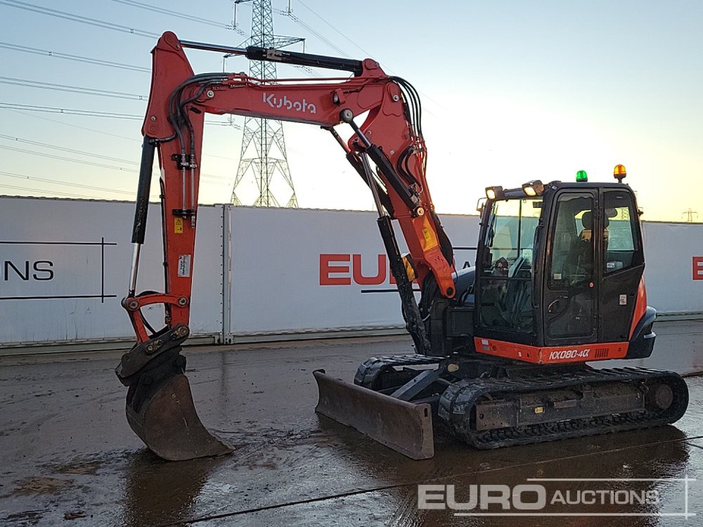 2019 Kubota KX080-4A - حفار صغير: صورة 1 2019 Kubota KX080-4A - حفار صغير: صورة 1