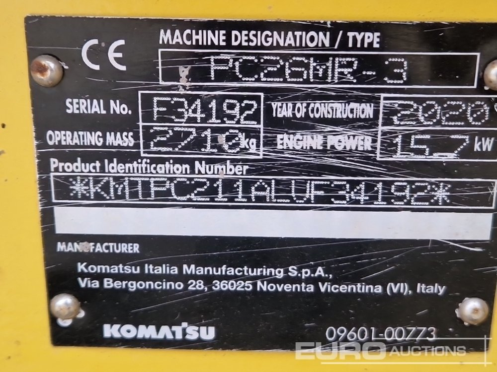 حفار صغير 2020 Komatsu PC26MR-3: صورة 42