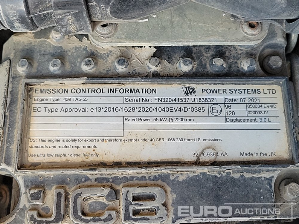 آلة رفع ونقل تلسكوبية 2021 JCB 540-140 Hi Viz: صورة 21 آلة رفع ونقل تلسكوبية 2021 JCB 540-140 Hi Viz: صورة 21