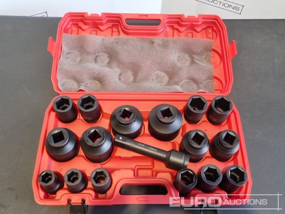 Unused 2025 Boss 1" 17pc Pneumatic Socket Set, 8" Extension Rod - معدات الورشة: صورة 4 Unused 2025 Boss 1" 17pc Pneumatic Socket Set, 8" Extension Rod - معدات الورشة: صورة 4