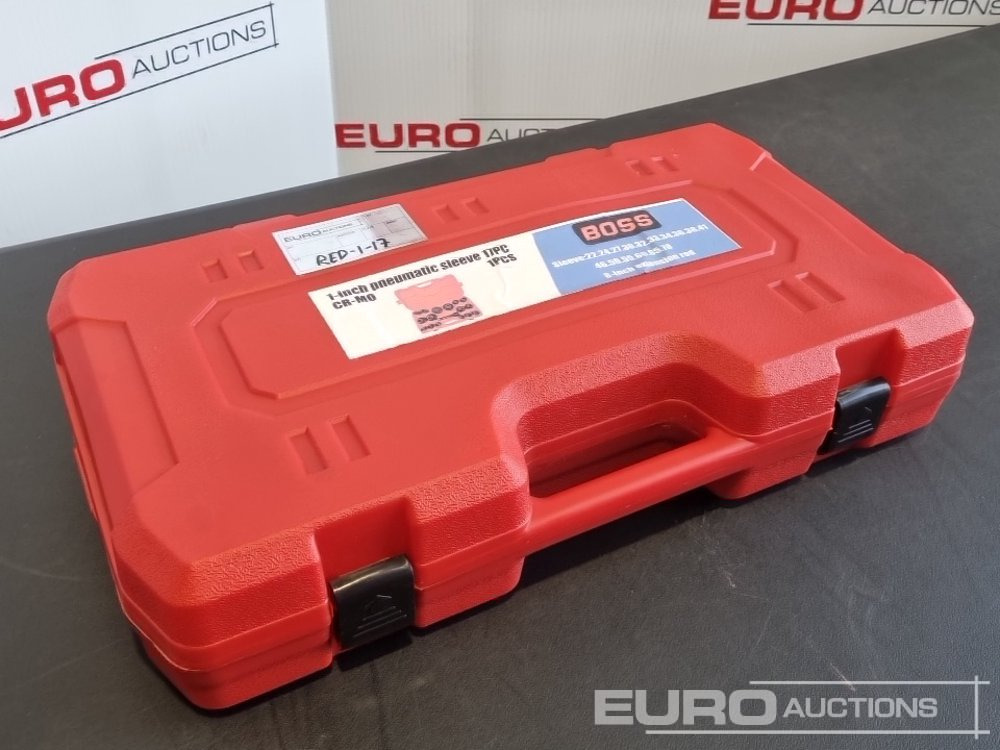 Unused 2025 Boss 1" 17pc Pneumatic Socket Set, 8" Extension Rod - معدات الورشة: صورة 1 Unused 2025 Boss 1" 17pc Pneumatic Socket Set, 8" Extension Rod - معدات الورشة: صورة 1