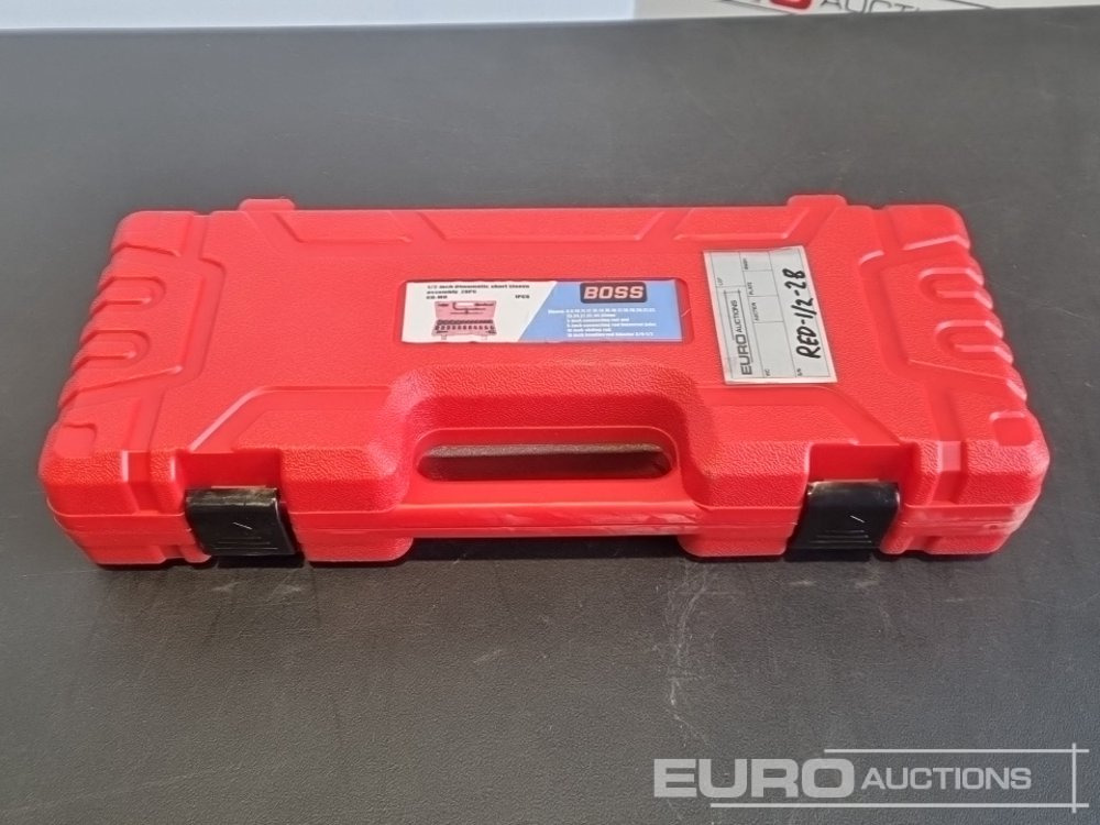 Unused 2025 Boss 1/2" 28pc Pneumatic Short Sleeve Socket Set, 3" Connecting Rod, 5" Connecting Rod Universal Joint, 10" Sliding Rod, 10" Bending Rod Adapter 3/4"-1/2" - معدات الورشة: صورة 2 Unused 2025 Boss 1/2" 28pc Pneumatic Short Sleeve Socket Set, 3" Connecting Rod, 5" Connecting Rod Universal Joint, 10" Sliding Rod, 10" Bending Rod Adapter 3/4"-1/2" - معدات الورشة: صورة 2