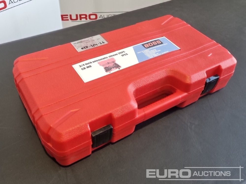 Unused 2025 Boss 3/4" 26pc Heavy Duty Pneumatic Socket Set, 4" Connecting Rod, 8" Connecting Rod Quick Ratchet Wrench, 20" Sliding Road, L Handle Sliding Head Extension Bar - معدات الورشة: صورة 1 Unused 2025 Boss 3/4" 26pc Heavy Duty Pneumatic Socket Set, 4" Connecting Rod, 8" Connecting Rod Quick Ratchet Wrench, 20" Sliding Road, L Handle Sliding Head Extension Bar - معدات الورشة: صورة 1
