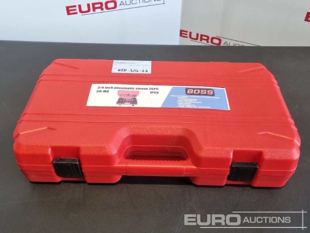Unused 2025 Boss 3/4" 26pc Heavy Duty Pneumatic Socket Set, 4" Connecting Rod, 8" Connecting Rod Quick Ratchet Wrench, 20" Sliding Road, L Handle Sliding Head Extension Bar - معدات الورشة: صورة 2 Unused 2025 Boss 3/4" 26pc Heavy Duty Pneumatic Socket Set, 4" Connecting Rod, 8" Connecting Rod Quick Ratchet Wrench, 20" Sliding Road, L Handle Sliding Head Extension Bar - معدات الورشة: صورة 2